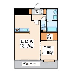 Clowdio熊本南の物件間取画像